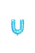 Alphabet Blue Stars Foil Balloon